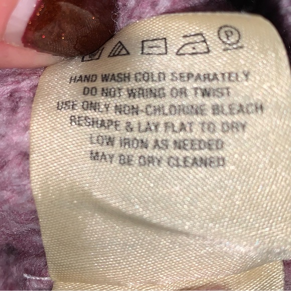 Anthropologie Angel of the North Gabriele Tie Back Ribbed Seater - Purple Size M - Picture 6 of 9